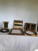 6 cadres anciens et vintage – Bois sculpté, stuc doré,, Antiek en Kunst, Curiosa en Brocante