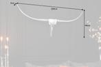Modern design wanddecoratie BULL L 100cm zilver aluminium, Ophalen of Verzenden, Nieuw