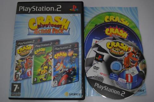 Crash Bandicoot - Action Pack (PS2 PAL), Spelcomputers en Games, Games | Sony PlayStation 2, Zo goed als nieuw, Verzenden