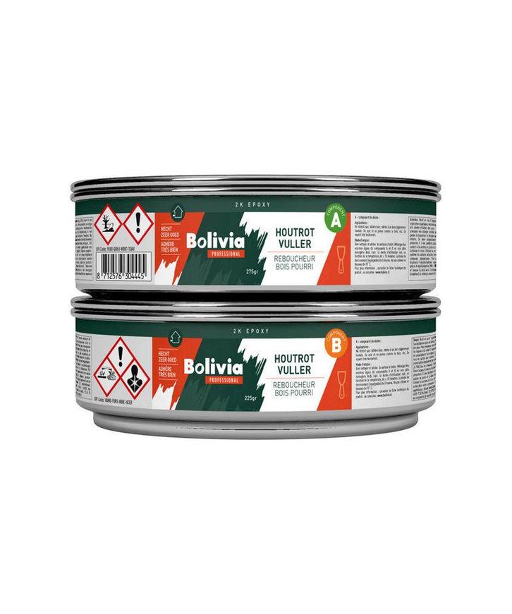 Bolivia 2K Epoxy Houtrotvuller 500 gram, Doe-het-zelf en Verbouw, Verf, Beits en Lak, Nieuw, Ophalen of Verzenden