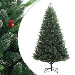 vidaXL Kunstkerstboom met scharnieren en rode bessen 210 cm, Diversen, Kerst, Verzenden, Nieuw