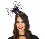 Halloween Tiara Mini Hoed Paars, Verzenden, Nieuw