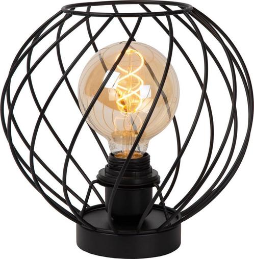 Lucide DANZA Tafellamp Ø 25 cm - 1xE27 - Zwart, Huis en Inrichting, Lampen | Tafellampen, Zo goed als nieuw, Ophalen of Verzenden