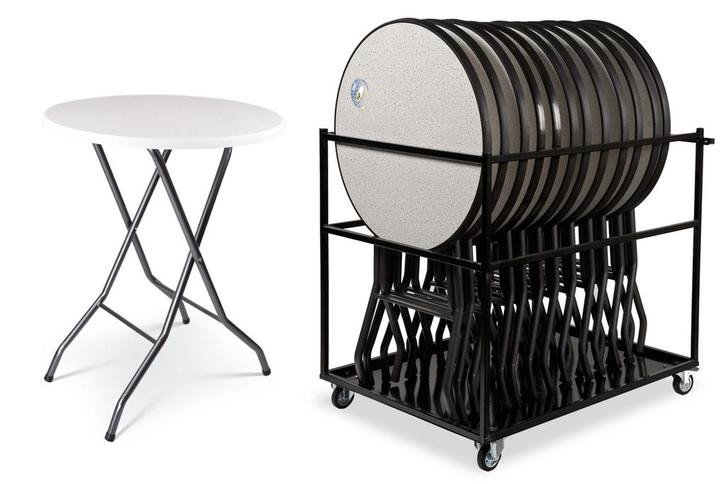 Supercombi | 12x Statafel Ibiza + trolley, Huis en Inrichting, Tafels | Bijzettafels, Kunststof, Ophalen of Verzenden