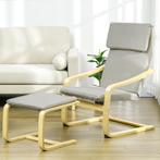 TRUUSK 2-delige Set Loungestoelen Met Voetenbank, Met Armleu, Huis en Inrichting, Fauteuils, Verzenden, Nieuw