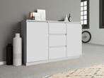 Dressoir - 120 cm 3 lades  wit Wit (Dressoirs, Woonkamer), Huis en Inrichting, Kasten | Dressoirs, Verzenden, Nieuw, Overige houtsoorten