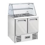 Gekoelde saladette met gebogen glas 2x gn1/1 + 3x gn 1/6-150, Verzenden