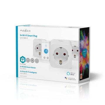 Wi-Fi Smart-Stekker | Schuko Type-F | 16 A | 3-Pack beschikbaar voor biedingen