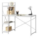 Bureau Stavanger met 4 planken 120x64x122 cm wit, Huis en Inrichting, Bureaus, Verzenden, Nieuw