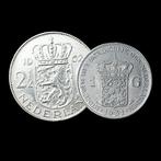 Nederland. 2 Silver (1x 1 Gulden + 1x 2½ Gulden) Coins