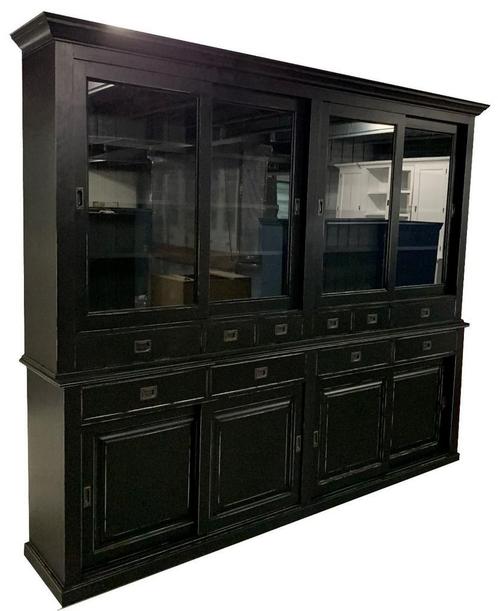 Buffetkast zwart geschuurd Blaricum 265cm, Huis en Inrichting, Kasten | Buffetkasten, Ophalen of Verzenden