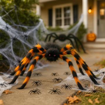 Halloweendecoratie XXL spinnen beschikbaar voor biedingen