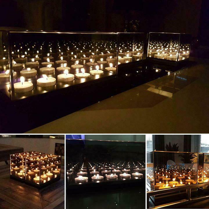 SUPERDEAL! Waxinelichthouders Windlicht endless lights, Huis en Inrichting, Woonaccessoires | Overige, Nieuw, Ophalen of Verzenden