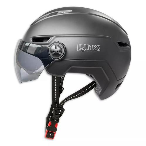 LYNX VIsor Pro Fietshelm - Zwart, Motoren, Kleding | Motorhelmen, Verzenden