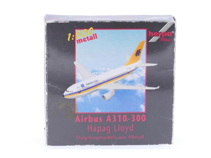 Schaal 1:500 Herpa 500913 Hapag-Lloyd Airbus A310-300 Reg..., Hobby en Vrije tijd, Modelbouw | Vliegtuigen en Helikopters, Gebruikt