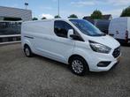 Ford Transit Custom 2.0 TDCI 130PK, L2H1, Limited, Airco, Stof, Gebruikt, Euro 6, Wit