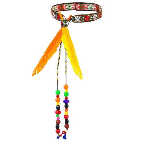 Hippie Hoofdband Kraaltjes En Veren, Hobby en Vrije tijd, Feestartikelen, Nieuw, Verzenden