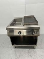 RVS Diamond bakplaat met bain marie Gas / 230V Horeca, Ophalen of Verzenden, Gebruikt