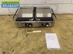 RVS Dubbele Contactgrill Paninigrill Grill Ribbel/Glad 230V, Ophalen of Verzenden, Nieuw in verpakking