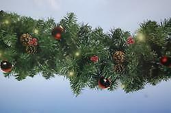 Guirlande 3 meter lang tweekleurige groen koppelbaar., Diversen, Kerst, Nieuw, Ophalen of Verzenden