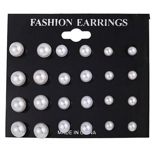 Kaartje met 12 paar oorbellen - Cadeautip- Gratis verzending, Sieraden, Tassen en Uiterlijk, Oorbellen, Knopjes of Stekers, Zilver