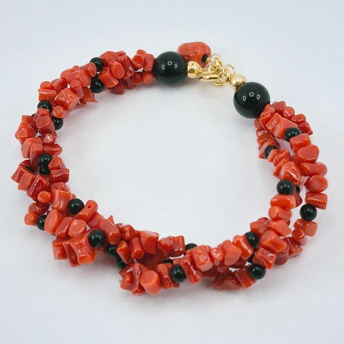 Bloedkoraal - Verguld, Zilver - Armband - CORALLO, Verzamelen, Mineralen en Fossielen