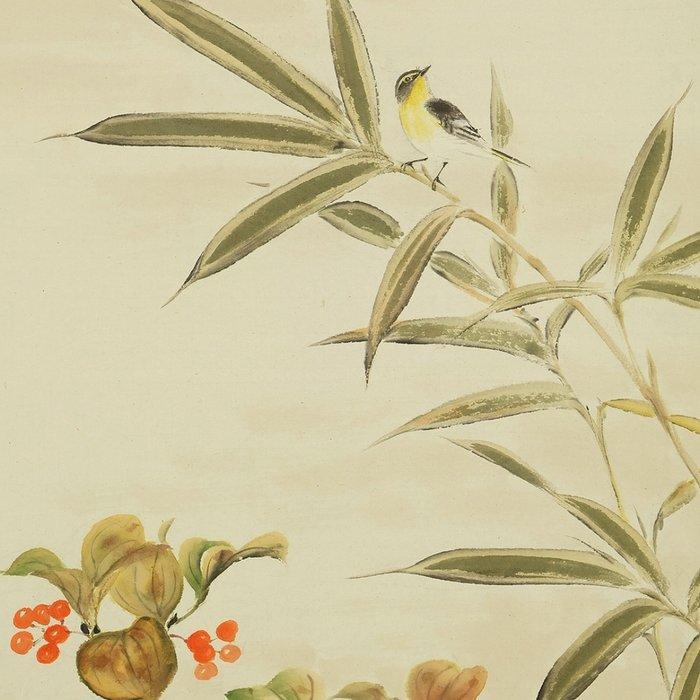 Yellow Warbler and Smilax China with Original Box (Tomobako), Antiek en Kunst, Antiek | Overige Antiek