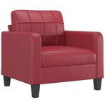 Fauteuil Kunstleer Wijnrood 60cm | Retourdeal | 56% Korting, Huis en Inrichting, Fauteuils, Nieuw, 75 tot 100 cm, Ophalen of Verzenden