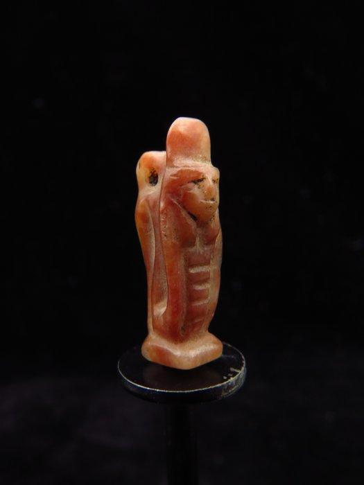 Oud-Egyptisch Kornalijn Amulet van de Moedergod Hathor met, Antiek en Kunst, Antiek | Overige Antiek