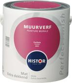 Histor Perfect Finish Muurverf Mat - Fuchsia 6933 - 2,5 L..., Doe-het-zelf en Verbouw, Verf, Beits en Lak, Overige kleuren, Nieuw