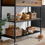 2dekans | SoBuy Keukentrolley op wieltjes met 2 lades en 2, Ophalen of Verzenden, Zo goed als nieuw