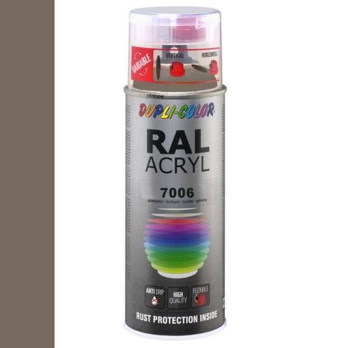 Dupli-Color Ral Acryl Ral 7006 Grijs-beige Hoogglans 400 ml, Doe-het-zelf en Verbouw, Verf, Beits en Lak, Nieuw, Ophalen of Verzenden
