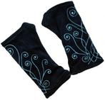 Fluwelen handwarmers/Armwarmers/handschoenen/zwart/