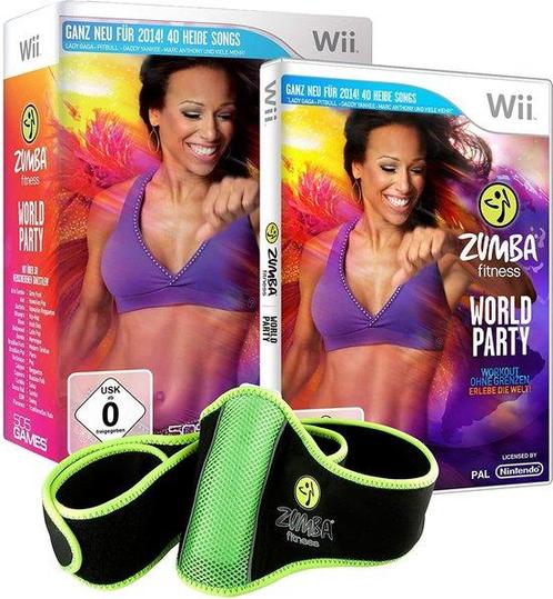Wii Zumba Fitness: World Party Incl. Belt (In doos), Spelcomputers en Games, Games | Nintendo Wii, Zo goed als nieuw, Verzenden