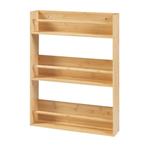 [en.casa] Wandrek Hareid met 3 planken 80x60x12 cm bamboe, Huis en Inrichting, Woonaccessoires | Wandplanken en Boekenplanken