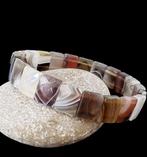 Agaat uit Botswana. Onbehandelde natuursteen. Facetarmband