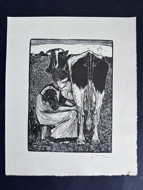 Jan Mankes (1889-1920) - Koemelkster, Antiek en Kunst, Antiek | Overige Antiek