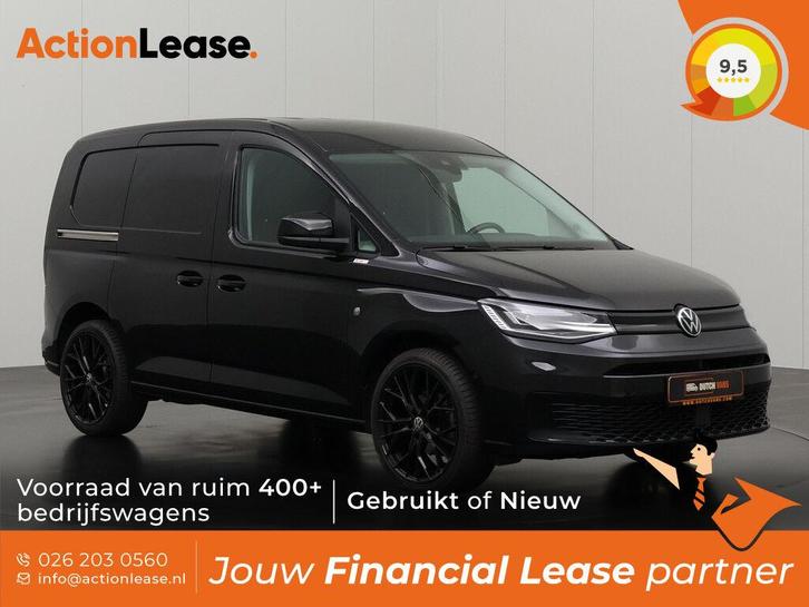 Volkswagen Caddy L1 H1 2023 €282 per maand, Auto's, Bestelauto's, Dealer onderhouden, Te koop, Zwart, Automaat, Financial lease