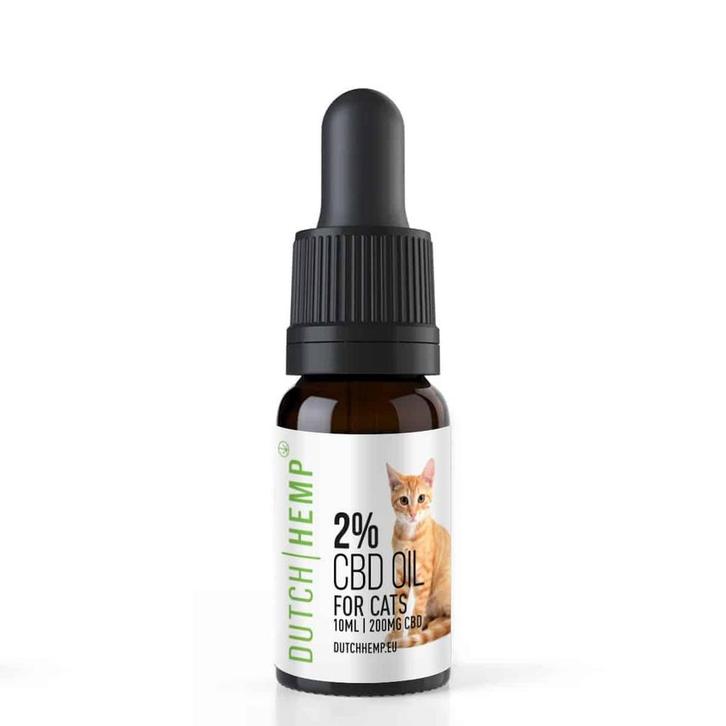 Dutch Hemp CBD olie isolaat 2% katten 10 ml 200 mg CBD, Dieren en Toebehoren, Katten-accessoires, Nieuw, Verzenden