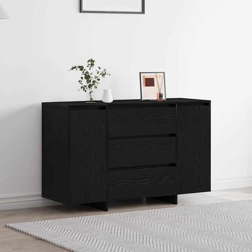 vidaXL Dressoir met lade Zwart eiken 120 x 41 x 75 cm, Huis en Inrichting, Kasten | Dressoirs, Nieuw, Minder dan 50 cm, Overige houtsoorten