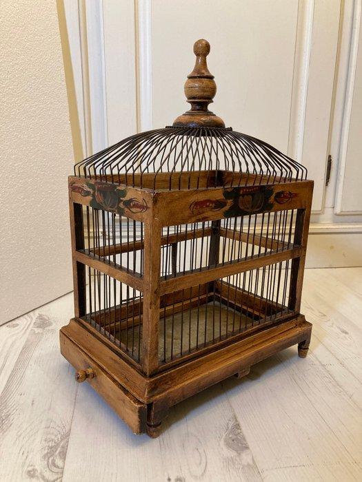 Vogelkooi - Hout - Antieke handbeschilderde, Antiek en Kunst, Antiek | Overige Antiek