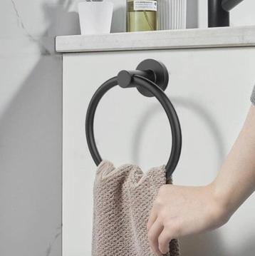 Partij Pendant handdoek ophang ringen - Zwart beschikbaar voor biedingen