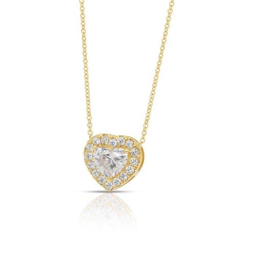 Ketting met hanger - 18 karaat Geel goud - 1.38ct. tw., Sieraden, Tassen en Uiterlijk, Antieke sieraden
