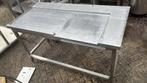 Afvoertafel hoekopstelling links 75x150x90 bxdxh, Ophalen of Verzenden, Gebruikt