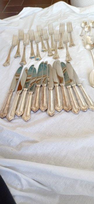 Bestekset voor 12 personen (75) - Verzilverd - Sambonet, Antiek en Kunst, Antiek | Meubels | Tafels