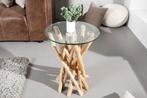 Design Bijzettafel DRIFTWOOD 40cm Teak Ronde salontafel -, Huis en Inrichting, Tafels | Sidetables, Ophalen of Verzenden, Nieuw