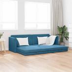 vidaXL Vloer Sofa Bed Blauw 213 x 76 x 77 cm Fluweel, Huis en Inrichting, Banken | Bankstellen, Verzenden, Nieuw, Stof, Minder dan 150 cm