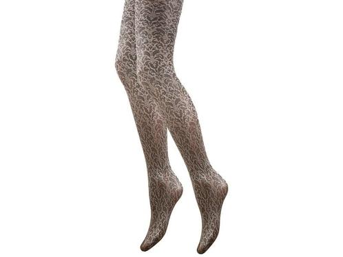 Panty - bloemenprint - Taupe, Kleding | Dames, Leggings, Maillots en Panty's, Verzenden
