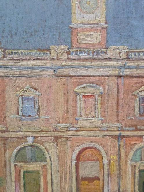 Giorgio Kienerk (1869-1948) - Piazza, Antiek en Kunst, Kunst | Schilderijen | Klassiek