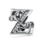 Letter Z Bedel Charm met Zirkonia Pandora compatible, Sieraden, Tassen en Uiterlijk, Bedels, Nieuw, Overige merken, Verzenden